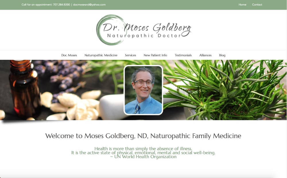 Client Website – Dr. Moses Goldberg