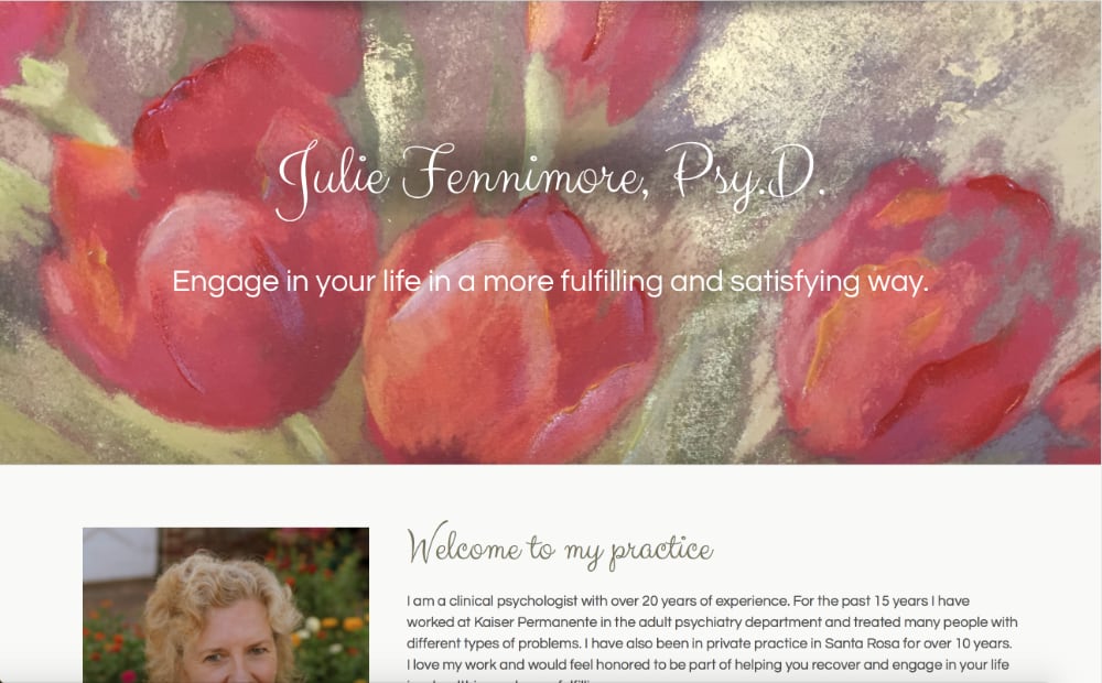 Client Website – Dr. Julie Fennimore
