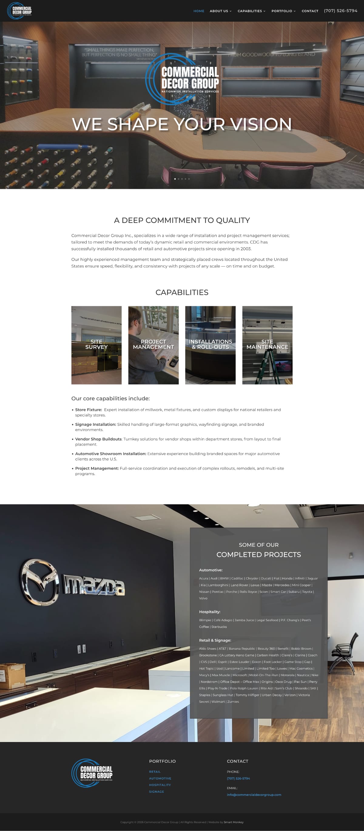 Commercial Decor Group website screenshot